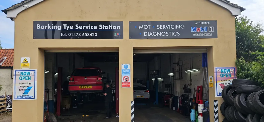The front of the garage on The Tye